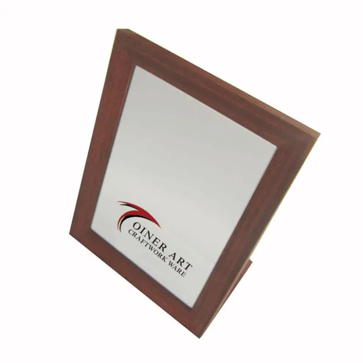 L-formad brun träpapper Matt Mirror